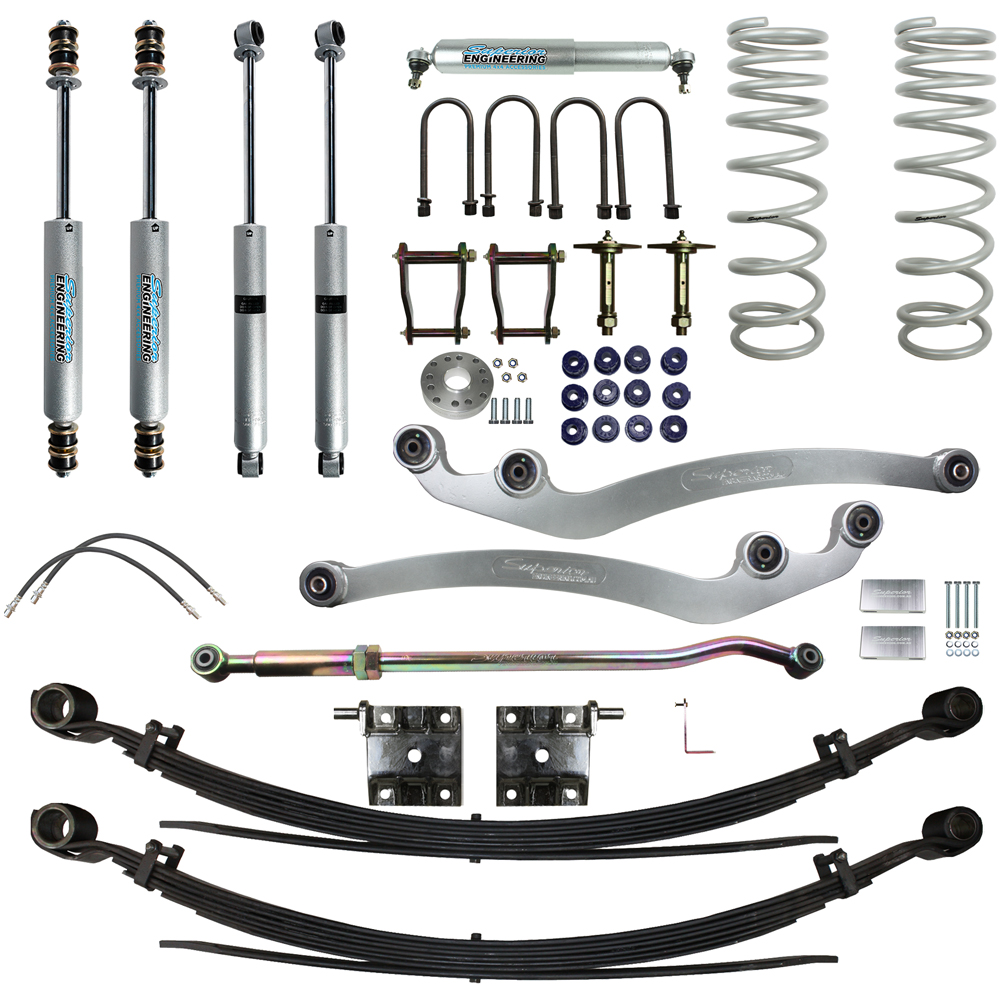 Superior Engineering Build-It-Your-Way Lift Kits Suitable For Toyota LandCruiser 76 Series Pre 07/2016 4.5lt V8 - SUP-76G1-8-KIT-XXX